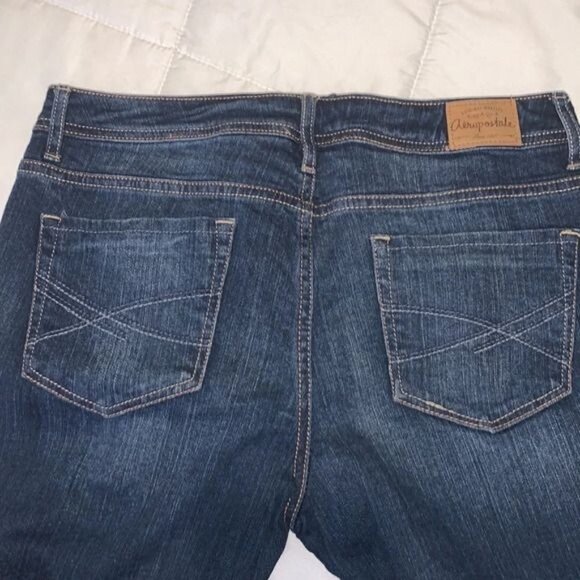 Aeropostale Chelsea Bootcut Dark Wash Jeans 6 Short Cotton/Spandex Womens Casual - Picture 8 of 11